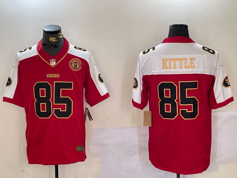 Men 2026 San Francisco 49ers #85 Kittle Red 3th generations Nike Limited NFL Jersey style 0054